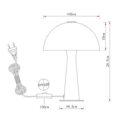 Globo - Lampe de table 1xE14/25W/230V beige