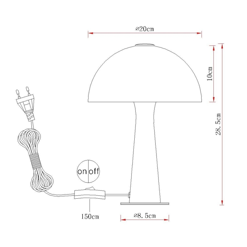 Globo - Lampe de table 1xE14/25W/230V beige