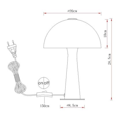 Globo - Lampe de table 1xE14/25W/230V crème
