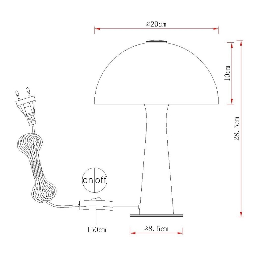 Globo - Lampe de table 1xE14/25W/230V crème