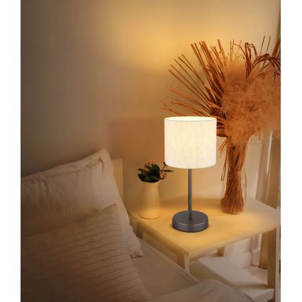 Globo - Lampe de table 1xE27/25W/230V noir/beige
