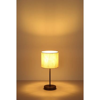 Globo - Lampe de table 1xE27/25W/230V noir/beige