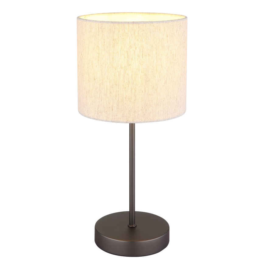 Globo - Lampe de table 1xE27/25W/230V noir/beige