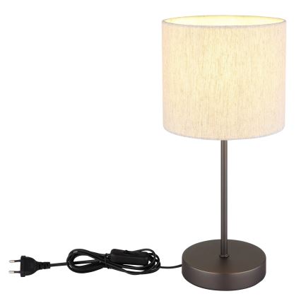 Globo - Lampe de table 1xE27/25W/230V noir/beige