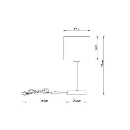 Globo - Lampe de table 1xE27/25W/230V noir/beige