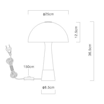 Globo - Lampe de table 1xE27ILLU/40W/230V beige