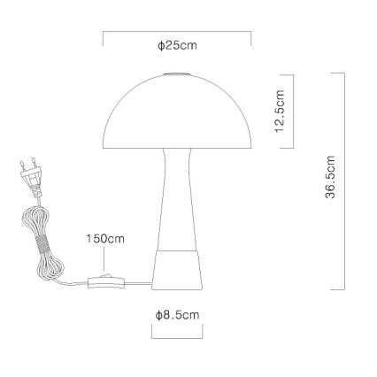 Globo - Lampe de table 1xE27ILLU/40W/230V blanche