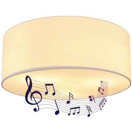 Globo 54004DL - Plafonnier avec haut-parleur THERESA 3xE27/40W/230V