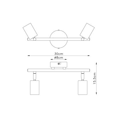 Globo - Spot 2xE27/60W/230V