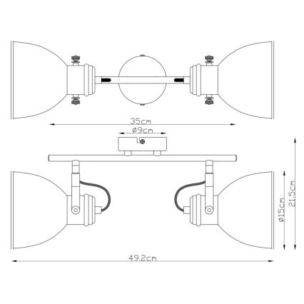 Globo - Spot 2xE27/40W/230V