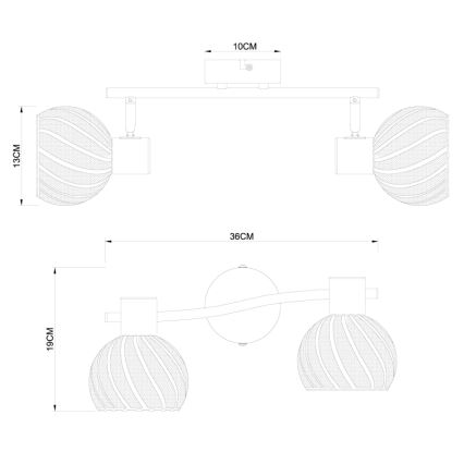 Globo - Spot 2xE27/40W/230V