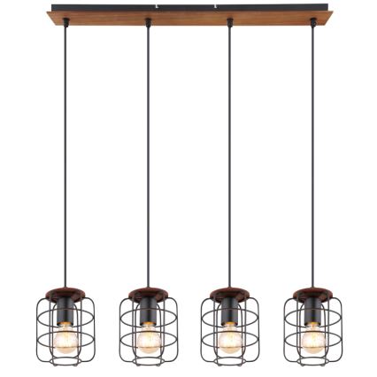 Globo - Suspension sur câble 4xE27/40W/230V