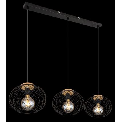 Globo - Suspension filaire 3xE27/60W/230V
