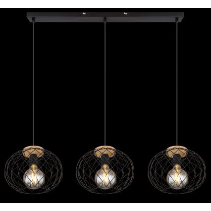Globo - Suspension filaire 3xE27/60W/230V