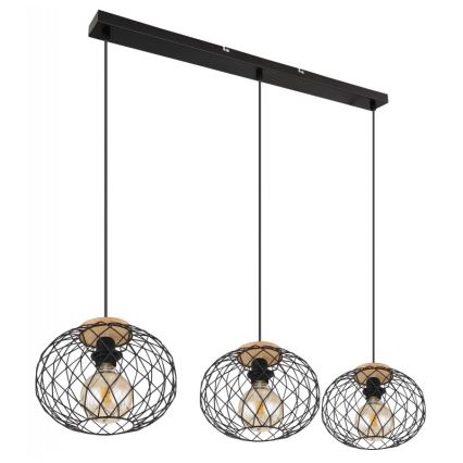 Globo - Suspension filaire 3xE27/60W/230V