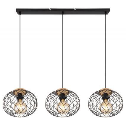 Globo - Suspension filaire 3xE27/60W/230V