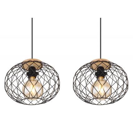 Globo - Suspension filaire 3xE27/60W/230V