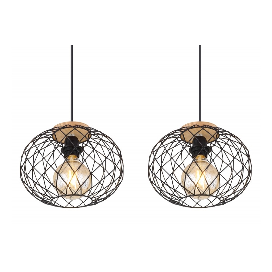 Globo - Suspension filaire 3xE27/60W/230V