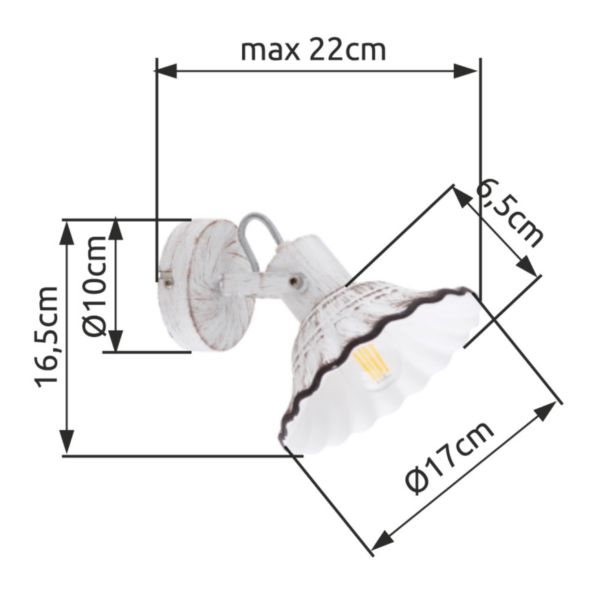 Globo - Spot mural 1xE27/40W/230V