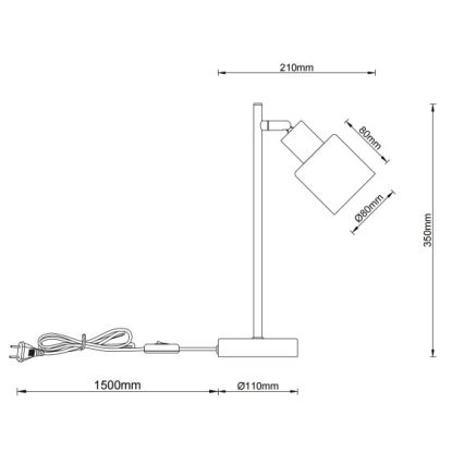 Globo - Lampe de table 1x E14/25W/230V