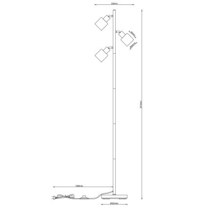 Globo - Lampadaire 3xE14/25W/230V