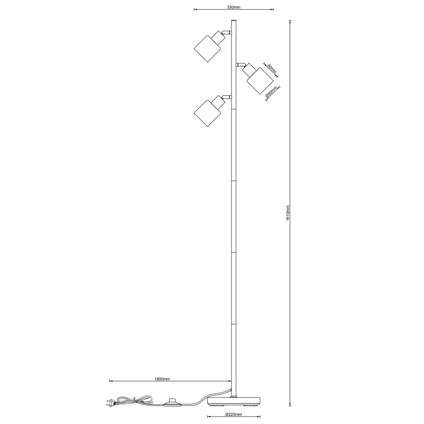 Globo - Lampadaire 3xE14/25W/230V