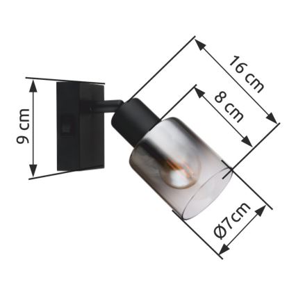 Globo - Spot mural 1xE14/40W/230V