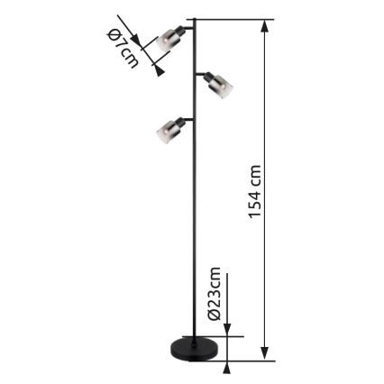 Globo - Lampadaire 3xE14/40W/230V