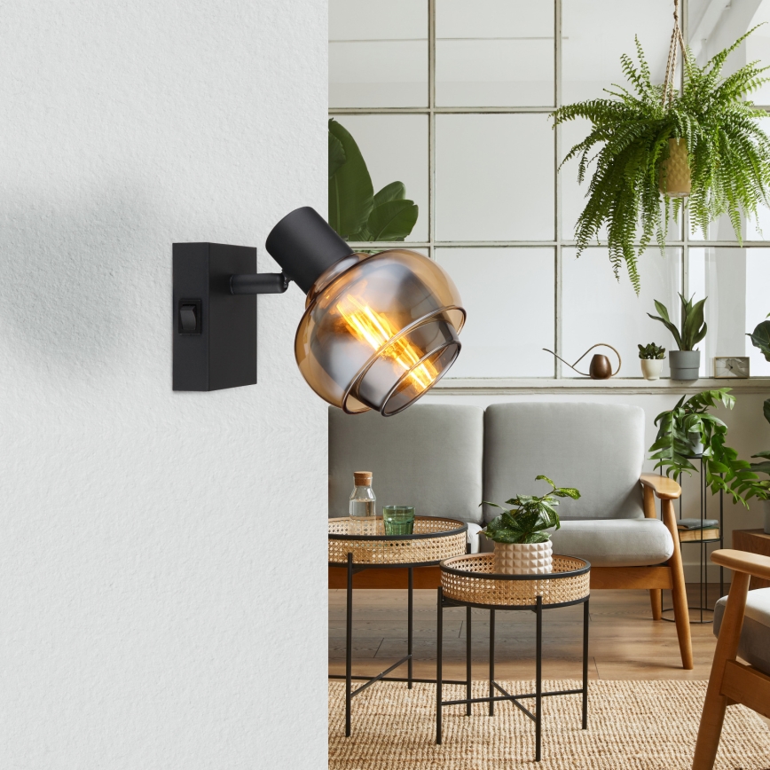 Globo - Applique murale spot 1xE14/40W/230V noire