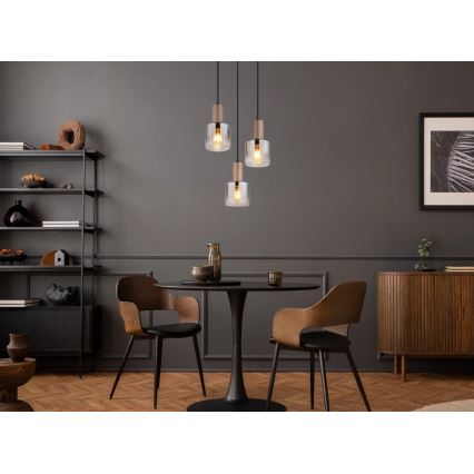 Globo - Suspension sur câble 3xE27/40W/230V