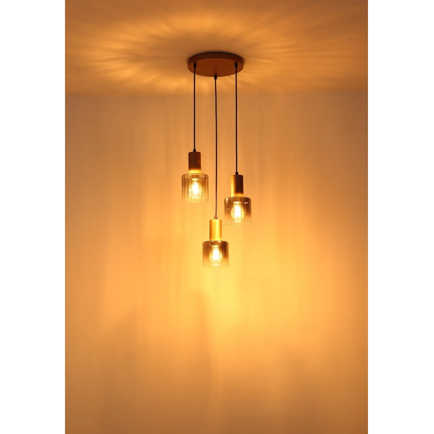 Globo - Suspension sur câble 3xE27/40W/230V