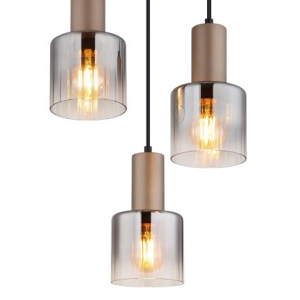 Globo - Suspension sur câble 3xE27/40W/230V