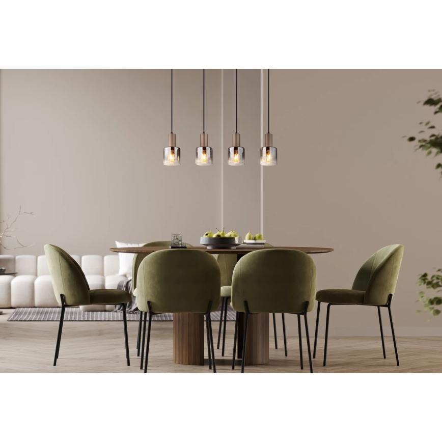 Globo - Lustre suspendu sur câble 4xE27/40W/230V