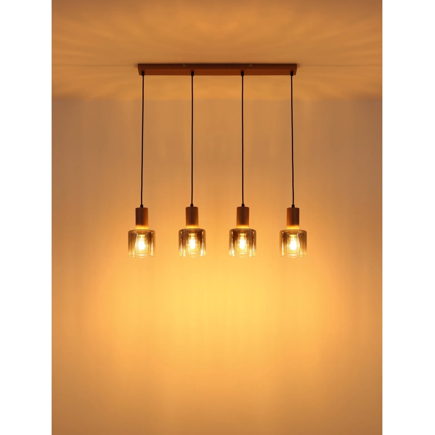 Globo - Lustre suspendu sur câble 4xE27/40W/230V