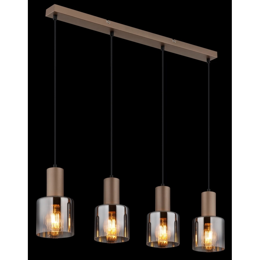 Globo - Lustre suspendu sur câble 4xE27/40W/230V
