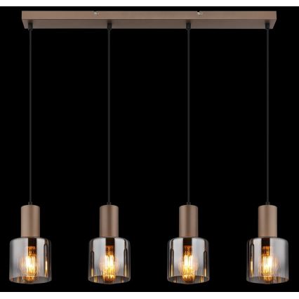 Globo - Lustre suspendu sur câble 4xE27/40W/230V