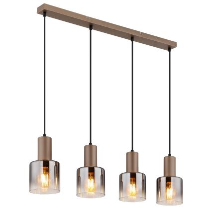 Globo - Lustre suspendu sur câble 4xE27/40W/230V