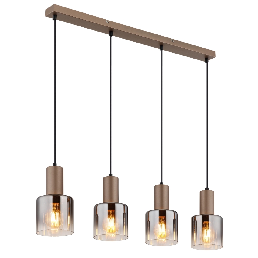 Globo - Lustre suspendu sur câble 4xE27/40W/230V