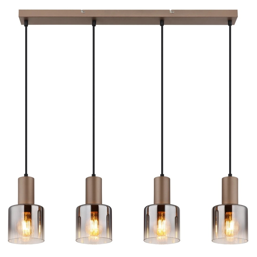 Globo - Lustre suspendu sur câble 4xE27/40W/230V