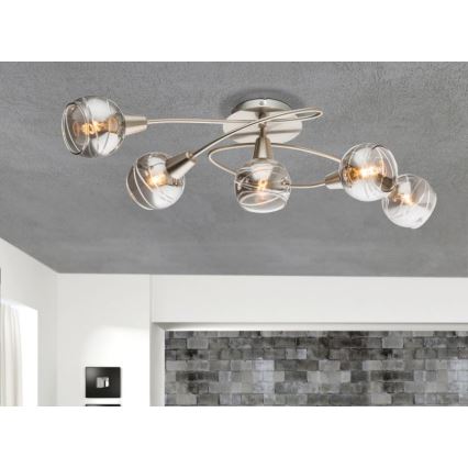 Globo 54348-5 - Lustre plafonnier LED ROMAN 5xE14/4W/230V