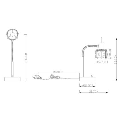 Globo - Lampe de table 1xE14/40W/230V