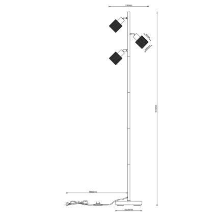 Globo - Lampadaire 3xE14/25W/230V