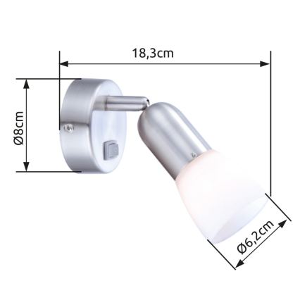 Globo - Spot mural 1xE14/40W/230V