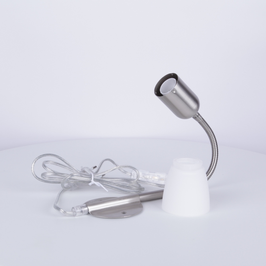 Globo - Petite lampe flexible 1xE14/40W/230V chrome mat