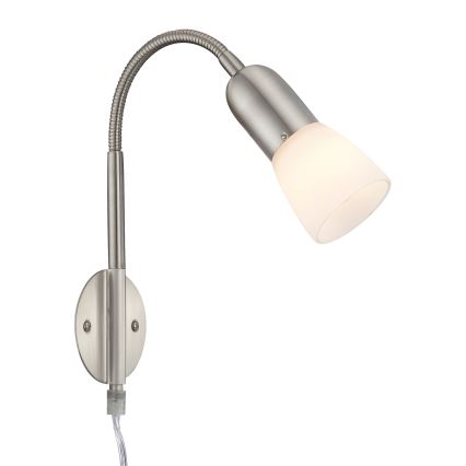 Globo - Petite lampe flexible 1xE14/40W/230V chrome mat