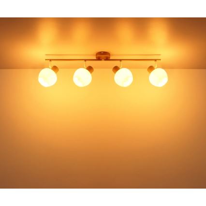 Globo - Plafonnier à 4 spots, 4x E27/40W/230V