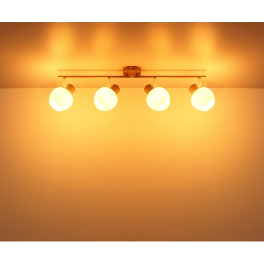 Globo - Plafonnier à 4 spots, 4x E27/40W/230V
