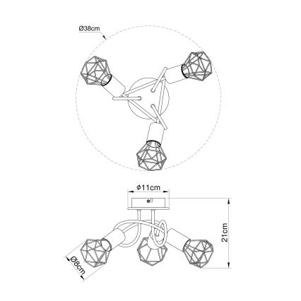 Globo - Spot 3xE14/40W/230V