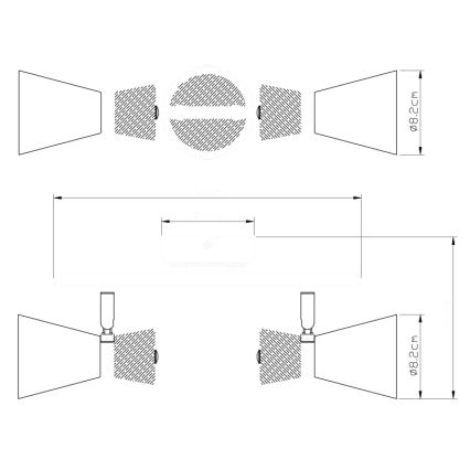 Globo - Spot 2xE14/25W/230V