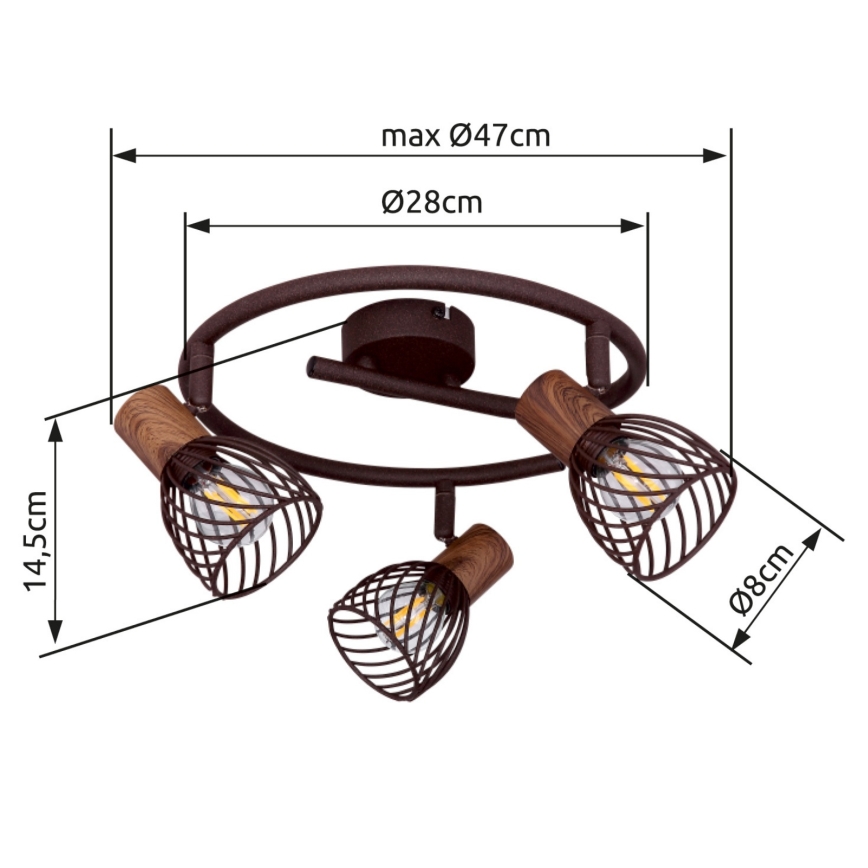 Globo 54817-3 - Spot ISABELLE 3xE14/40W/230V
